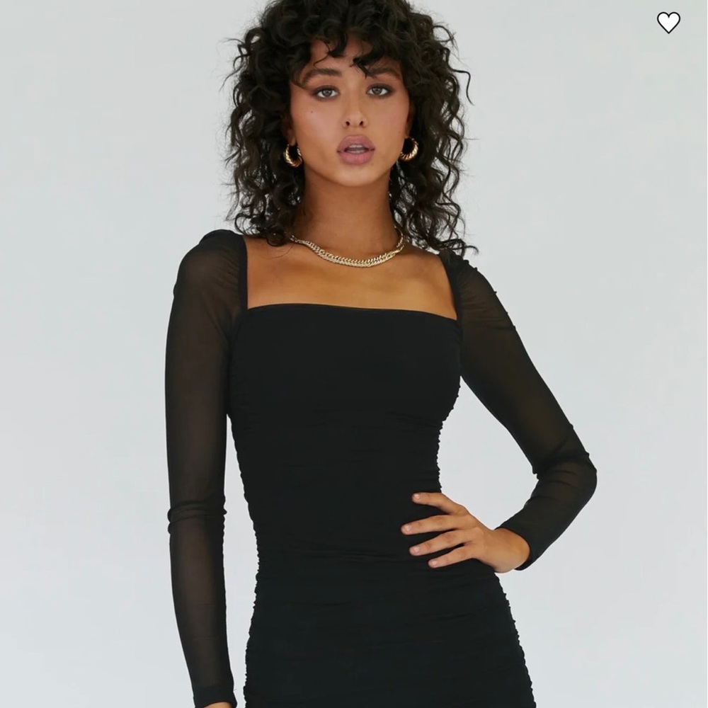 Princess Polly Black Long Sleeve Bodycon Dress